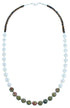 Multicolor And Genuine Sterling Silver Bead Necklace SX115000